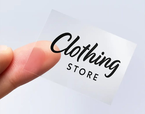 Transparent sticker printing logo Transparent sticker printing logo